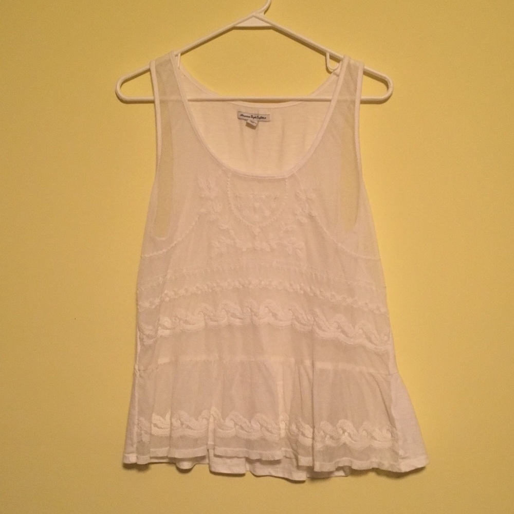 White Mesh Top (American Eagle)